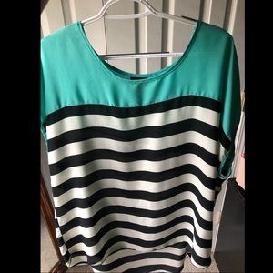 high low stripped dress shirt